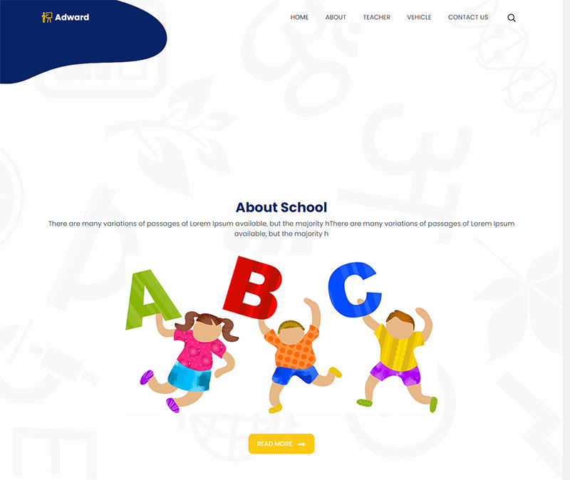 教育行业幼儿园小学卡通动漫纯静态页面网站HTML模板（无后台程序）