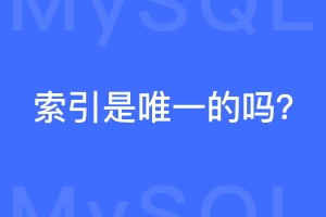 MySQL数据库中，索引是唯一的吗？