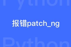 pip3 install paddleocr 报错import patch_ng as patch ModuleNotFoundError: No module name