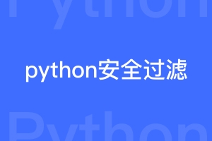 让Python网站安全性能提升的一些过滤形式